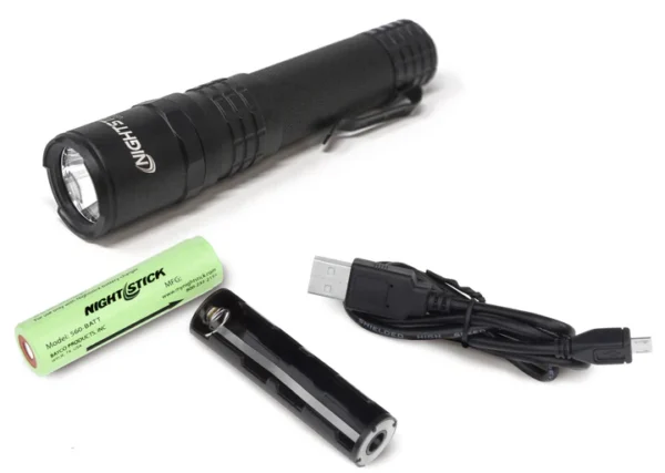 USB Rechargeable Tactical Flashlight - Black USB-558XL - Image 3