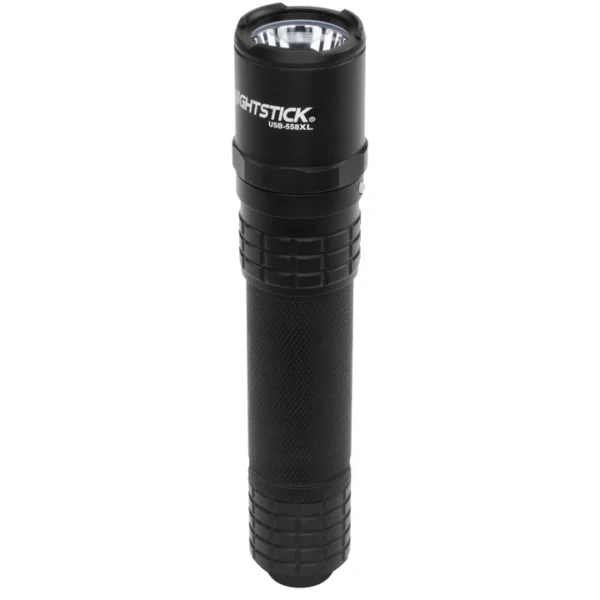 USB Rechargeable Tactical Flashlight - Black USB-558XL - Image 2